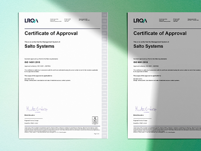 Salto ISO 9001 - 14001