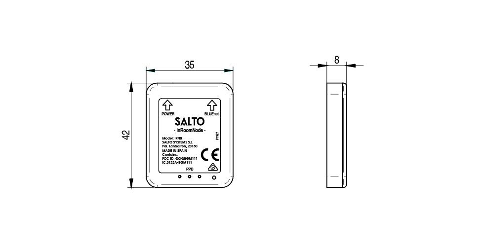 InRoomNode Technical Drawing