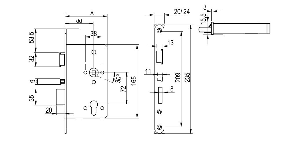 LE7W Technical Drawing