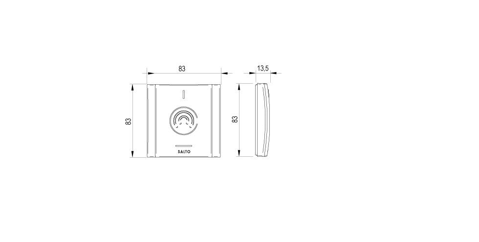 Modular XS Eu WR Technical Drawing