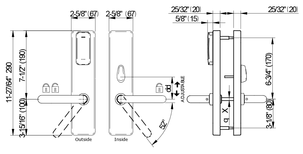 XS4 One S - ANSI Technical Drawing