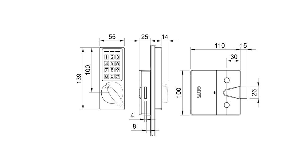 xs4-code-locker-technical-drawing