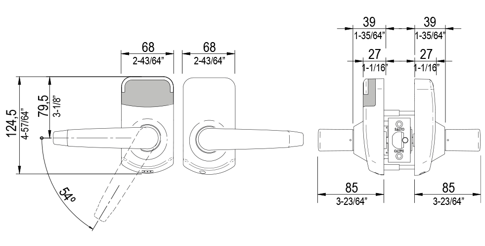 XS4 Mini - ANSI Technical Drawing