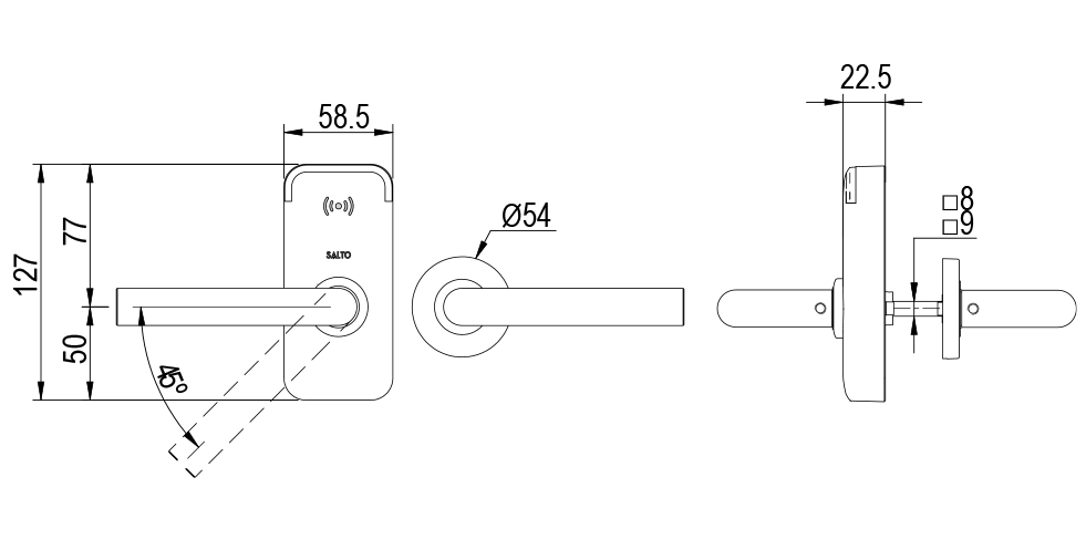 XS4 Mini - European / DIN Technical Drawing