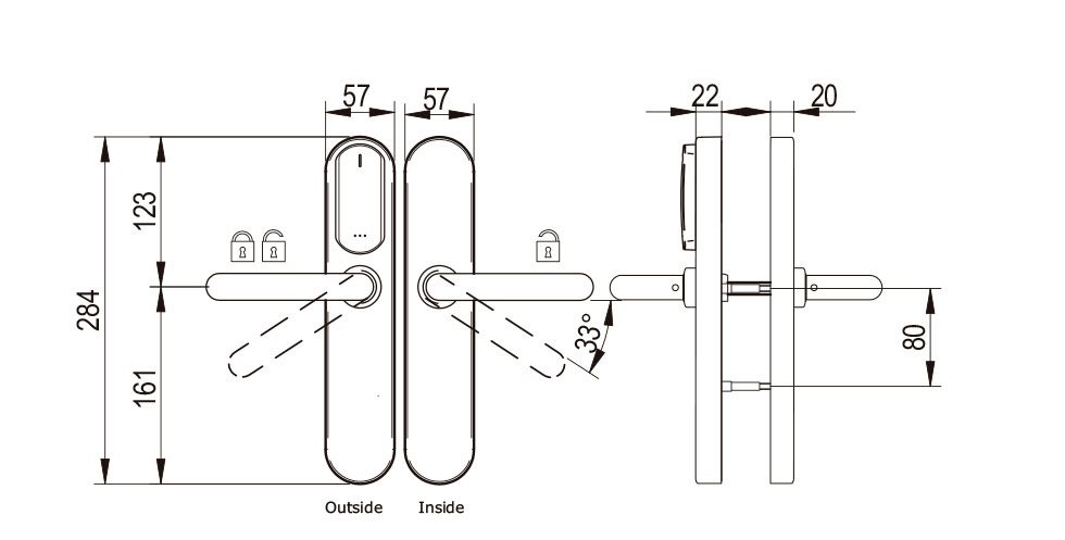 XS4 Original+ - DIN technical drawing