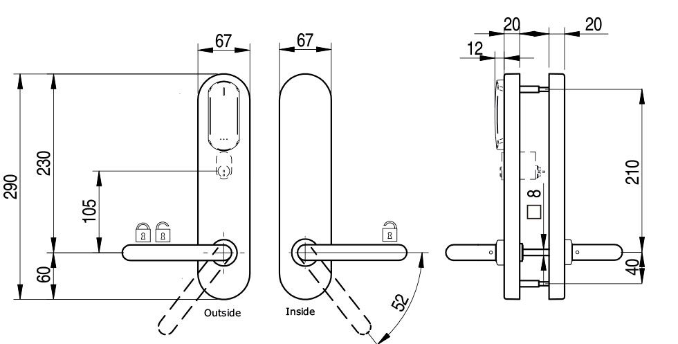 XS4 Original+ Wide - Scandinavian Technical Drawing